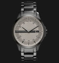 Armani Exchange Hampton Chronograph Grey Dial Grey Steel Strap Watch For Men - AX2194