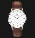 Daniel Wellington Dapper St Mawes White Dial Brown Leather Strap Watch For Men - DW00100087