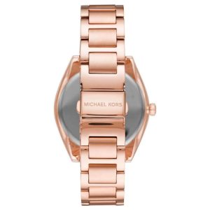 Michael Kors Janelle Quartz Crystals Rose Gold Dial Rose Gold Steel Strap Watch For Women - MK7312