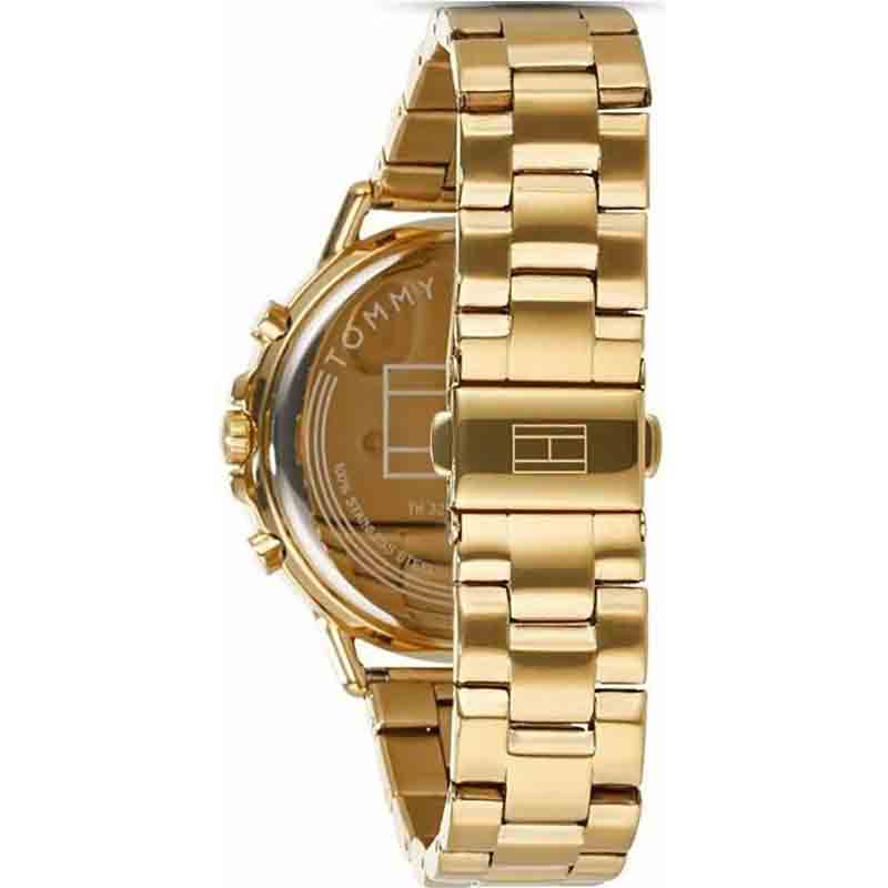 Tommy Hilfiger Carly White Dial Gold Stainless Steel Strap Watch for Women - 1781786