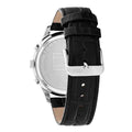 Tommy Hilfiger Weston Chronograph Black Dial Black Leather Strap Watch For Men - 1710502