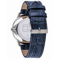 Tommy Hilfiger Brad Chronograph Quartz Blue Dial Blue Leather Strap Watch For Men - 1710387