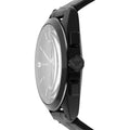 Emporio Armani Claudio Chronograph Black Dial Black Leather Strap Watch For Men - AR11483