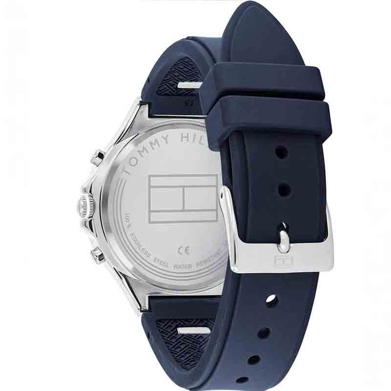 Tommy Hilfiger Eve Chronograph Quartz Blue Dial Blue Rubber Strap Watch For Women - 1782281