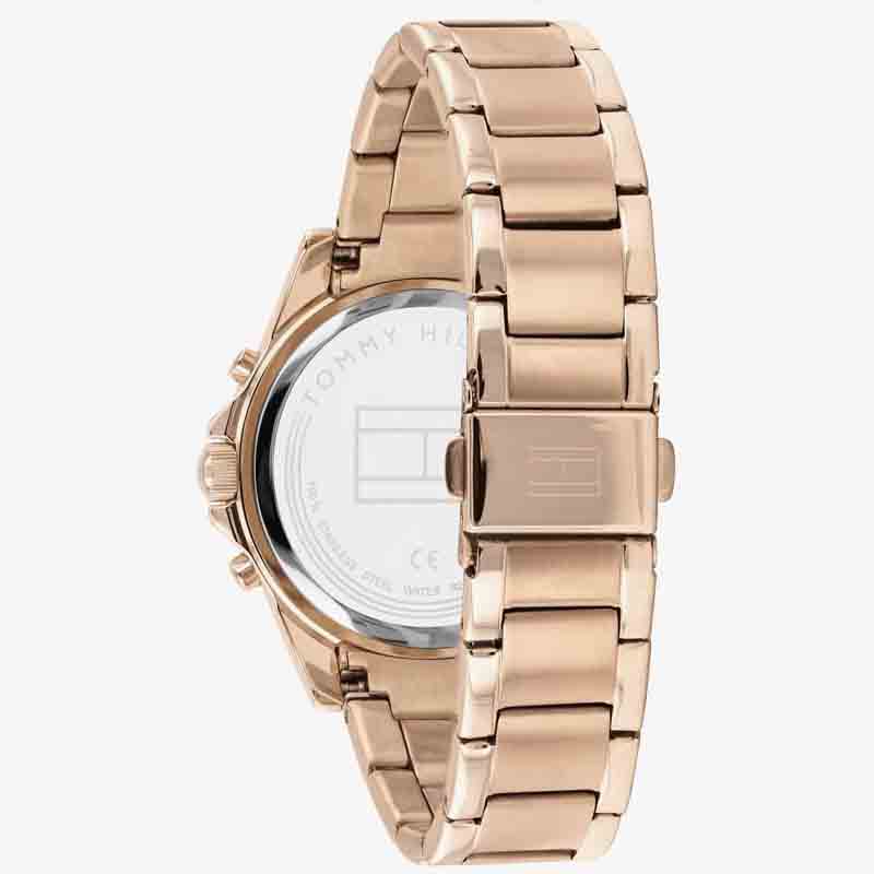 Tommy Hilfiger Haven Chronograph Quartz Rose Gold Dial Rose Gold Steel Strap Watch For Women - 1782197