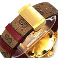 Gucci Dive Doraemon Quartz Brown Dial Brown Leather Strap Watch For Men - YA136335