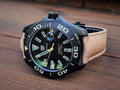 Tag Heuer Aquaracer 300 Calibre 5 Automatic Black Dial Brown Fabric Strap Watch for Men - WAY208C.FC6383