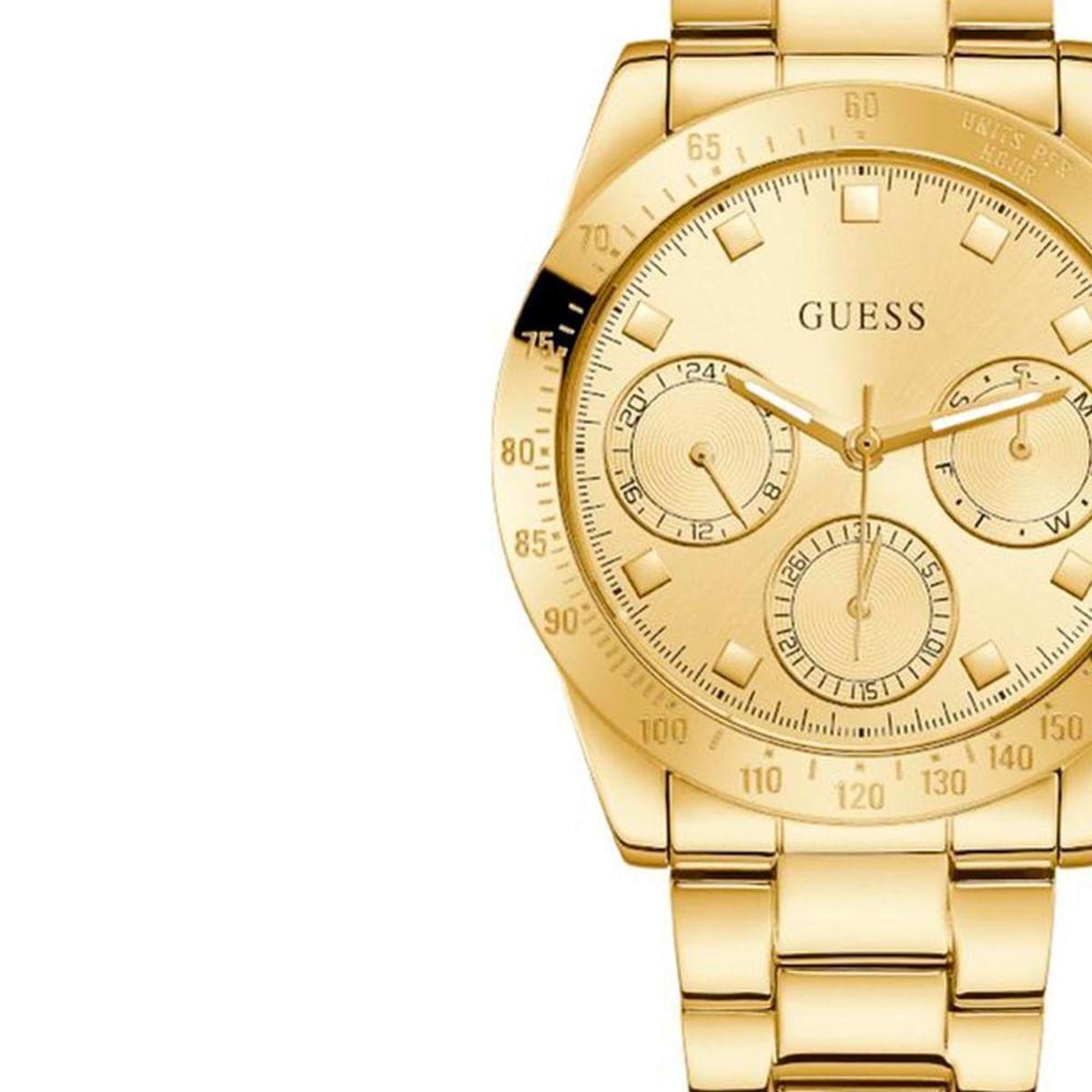 Guess Eclipse Gold Dial Gold Steel Strap Watch for Women - GW0314L2