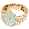 Michael Kors Darci Analog Mother of Pearl Green Dial Gold Steel Strap Watch For Women - MK3498