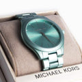 Michael Kors Slim Runway Blue Dial Blue Steel Strap Watch For Women - MK4525