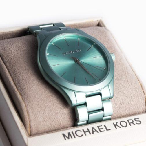 Michael Kors Slim Runway Blue Dial Blue Steel Strap Watch For Women - MK4525