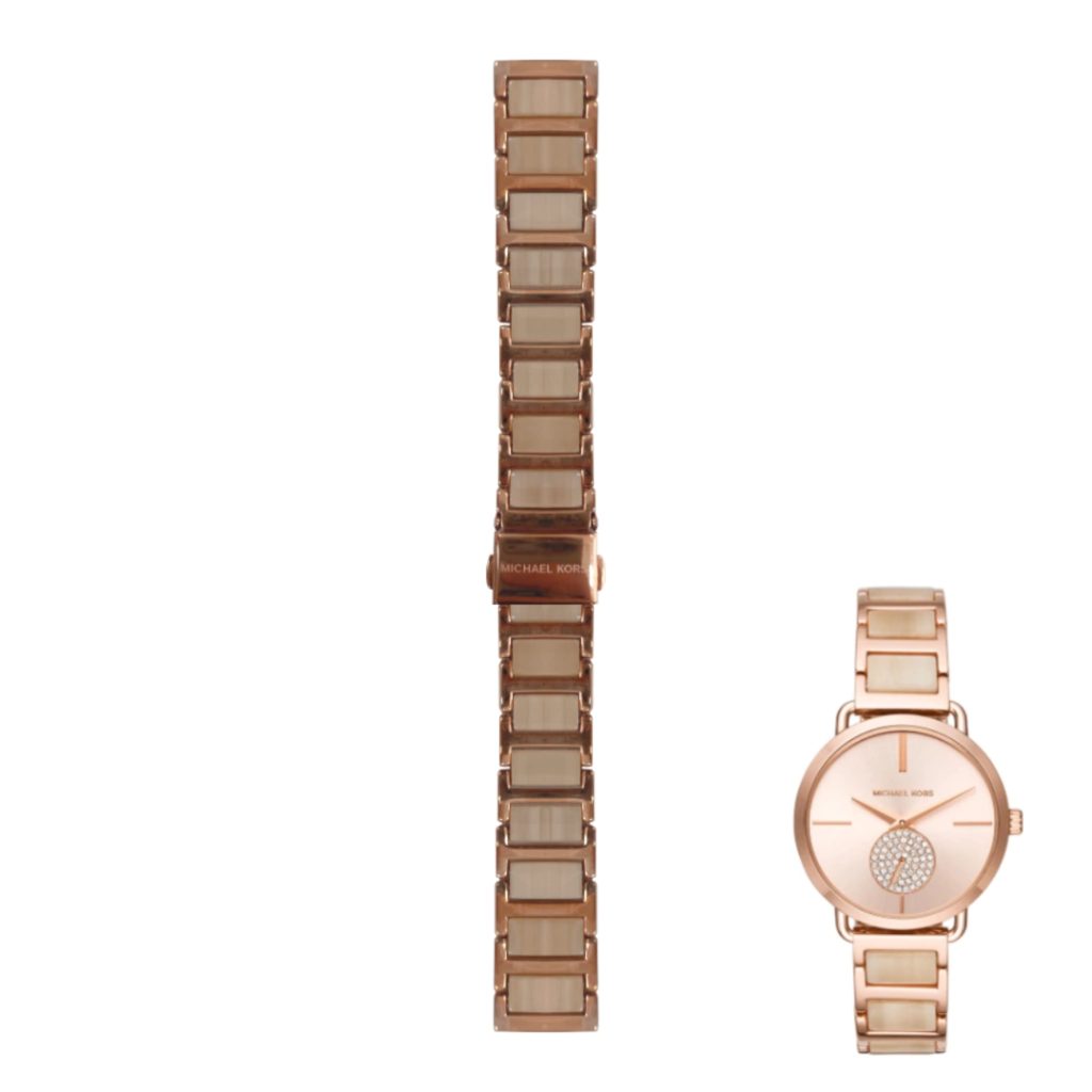 Michael Kors Portia Quartz Rose Gold Dial Rose Gold Steel Strap Watch For Women - MK3678