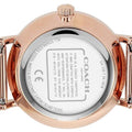 Coach Perry Silver Dial Rose Gold Mesh Bracelet Watch for Women - 14503386