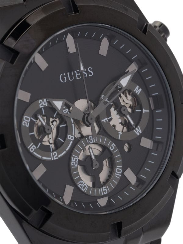 Guess Continental Chronograph Black Dial Black Mesh Strap Watch For Men - GW0582G3