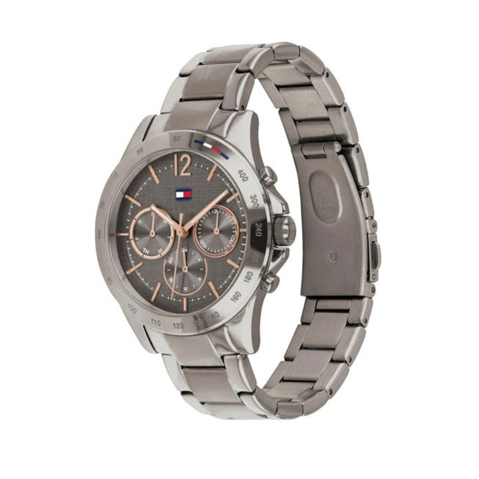 Tommy Hilfiger Haven Chronograph Quartz Grey Dial Grey Steel Strap Watch For Women - 1782196