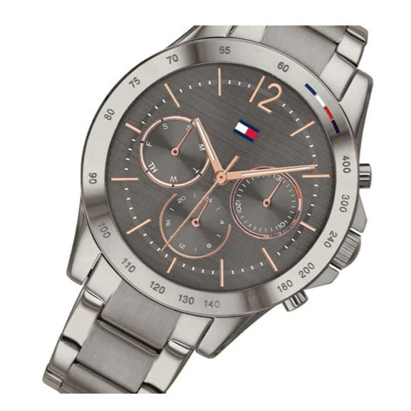 Tommy Hilfiger Haven Chronograph Quartz Grey Dial Grey Steel Strap Watch For Women - 1782196