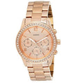 Guess Mini Spectrum Quartz Rose Gold Dial Rose Gold Steel Strap Watch For Women - W0122L3