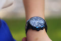 Guess Chronograph Multifunction Blue Dial Blue Steel Strap Watch For Women - W0330L6