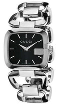 Gucci G Gucci Black Dial Silver Steel Strap Watch For Women - YA125407