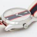 Gucci G Timeless Quartz White Dial Two Tone NATO Strap Watch For Men - YA1264071