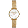 Michael Kors Pyper Quartz White Dial Gold Mesh Bracelet Watch For Women - MK4619