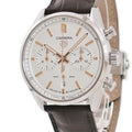 Tag Heuer Carrera Chronograph White Dial Brown Leather Strap Watch for Men - CBN2013.FC6483