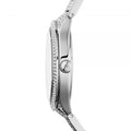 Michael Kors Lauryn Analog Crystals Silver Dial Silver Steel Strap Watch For Women - MK3717