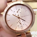 Michael Kors Garner Quartz Rose Gold Dial Rose Gold Steel Strap Watch For Women - MK6409