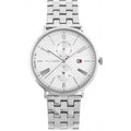 Tommy Hilfiger Jenna Quartz White Dial Silver Steel Strap Watch for Women - 1782068