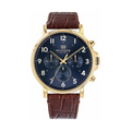 Tommy Hilfiger Daniel Blue Dial Brown Leather Strap Watch for Men - 1710380