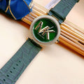 Michael Kors Parker Green Dial Green Leather Strap Watch For Women - MK4724