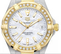 Tag Heuer Aquaracer Diamonds Mother of Pearl Dial Two Tone Steel Strap Watch for Women - WBD1321.BB0320