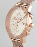 Tommy Hilfiger Blake Chronograph Rose Gold Dial Rose Gold Mesh Bracelet Watch For Women - 1781907