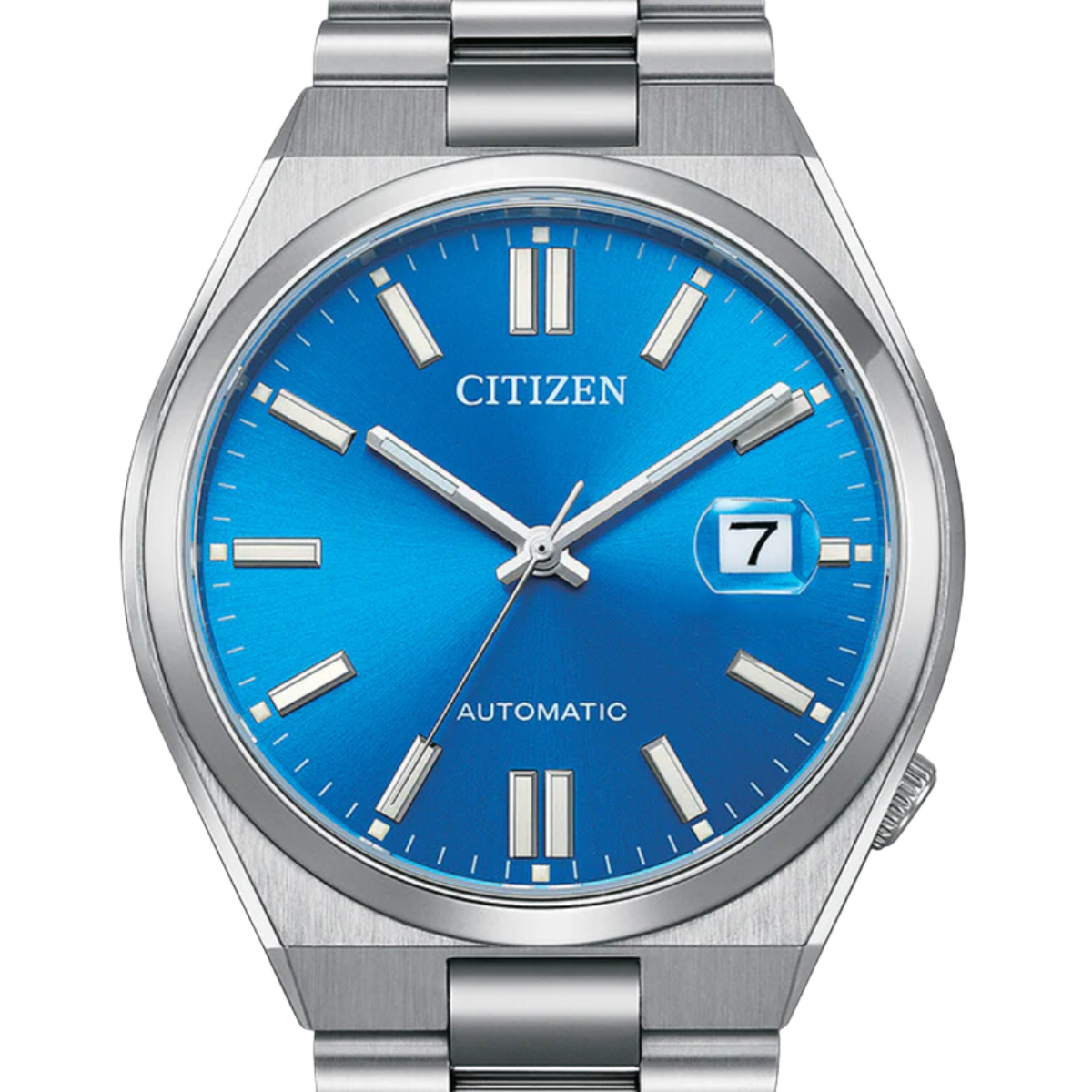 Citizen x Pantone Automatic Blue Dial Silver Steel Strap Watch For Men - NJ0158-89L