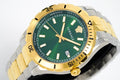 Versace Hellenyium Quartz Green Dial Two Tone Steel Strap Watch For Men - VE3A00720