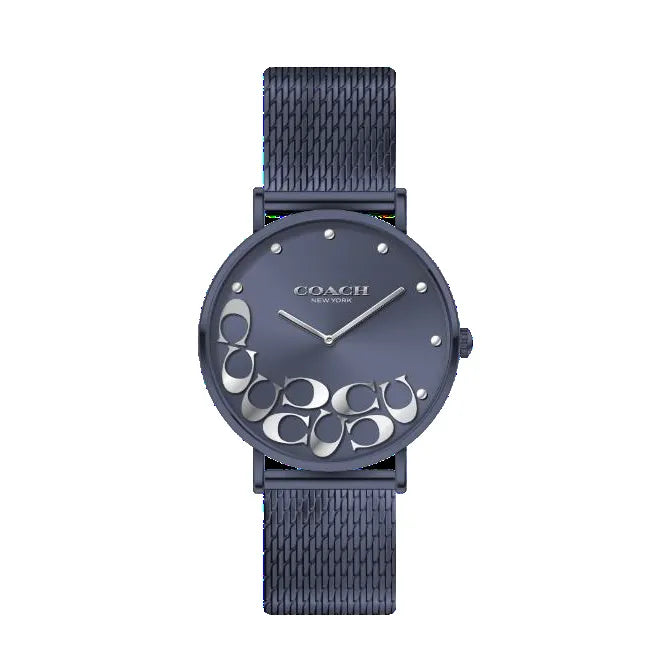 Coach Perry Blue Dial Blue Mesh Bracelet Watch for Women - 14503824