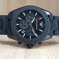 Emporio Armani Sportivo Chronograph Black Dial Black Silicone Strap Watch For Men - AR6092