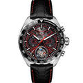 Tag Heuer Formula 1 Mario Kart Chronograph Tourbillion Black Dial Black Leather Strap Watch for Men - CAZ5080.FC6517