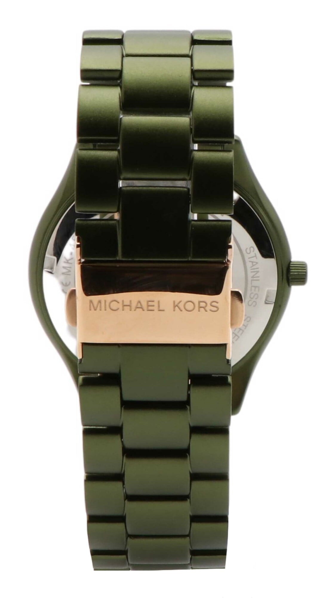 Michael Kors Slim Runway Green Dial Green Steel Strap Watch for Women - MK4526