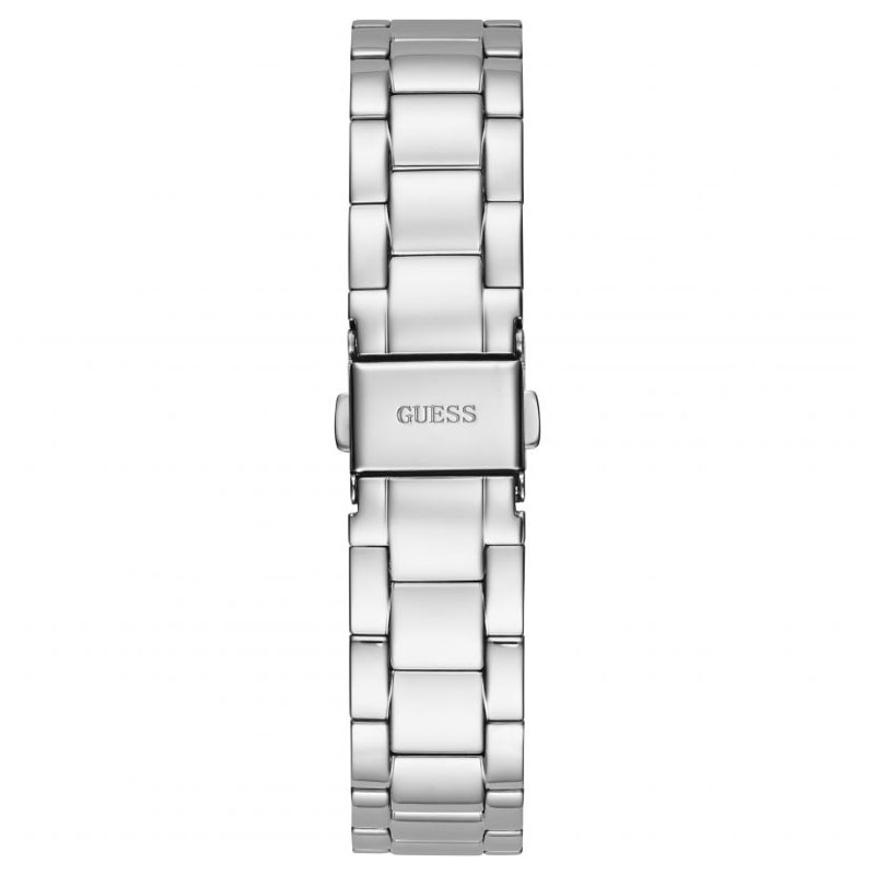 Guess Luna Diamonds Blue Dial Silver Steel Strap Watch for Women - GW0307L1