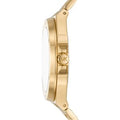 Michael Kors Lennox Three-Hand Gold Dial Gold Mesh Bracelet Watch For Women - MK7335