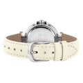 Tommy Hilfiger Angela Silver Dial Cream Leather Strap Watch for Women - 1782123