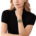 Michael Kors Parker Green Dial Green Leather Strap Watch For Women - MK4724