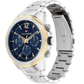 Tommy Hilfiger Lars Chronograph Blue Dial Silver Steel Strap Watch For Men - 1792059