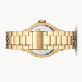 Michael Kors Lennox Three Hand Crystals Gold Dial Two Tone Steel Strap Watch For Women - MK7284