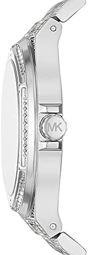 Michael Kors Lennox Three Hand Blue Dial Silver Steel Strap Watch For Women - MK6990