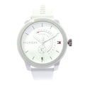 Tommy Hilfiger Denim Analog White Dial White Rubber Strap Watch for Men - 1791481