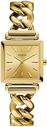 Guess Vanity Gold Dial Gold Steel Strap Watch for Women - W1029L2