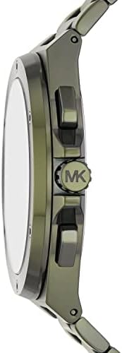 Michael Kors Lennox Chronograph Green Dial Green Steel Strap Watch For Men - MK9103