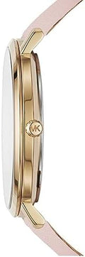 Michael Kors Jaryn Quartz Gold Dial Pink Leather Strap Watch For Women - MK2471